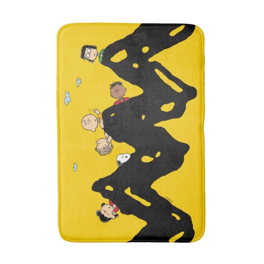 Peanuts | De bende op de Zig Zag Badmat (Voorkant Verticaal)