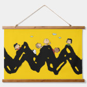 Peanuts | De bende op de Zig Zag Hangend Wandkleed (Voorkant)