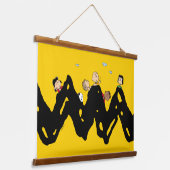 Peanuts | De bende op de Zig Zag Hangend Wandkleed (Gebogen)