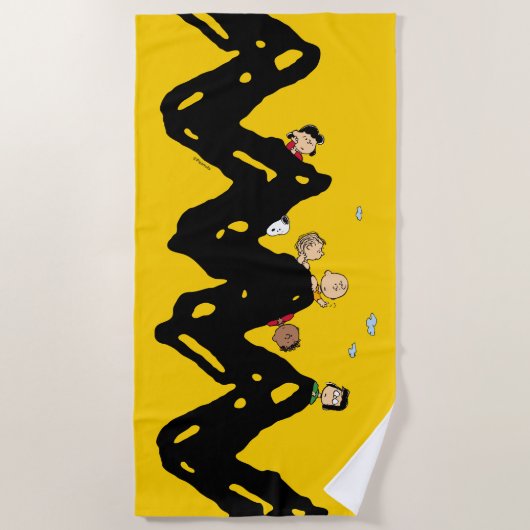 Peanuts | De bende op de Zig Zag Strandlaken (Voorkant)