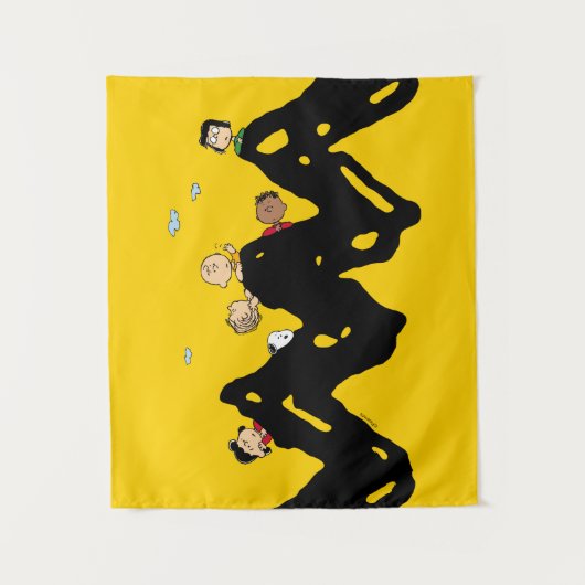 Peanuts | De bende op de Zig Zag Wandkleed (Voorkant)