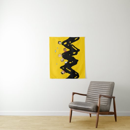 Peanuts | De bende op de Zig Zag Wandkleed (In situ)