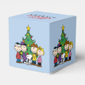 Peanuts | De groep rond de kerstboom Bedankdoosjes (Achterkant)