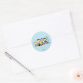 Peanuts | De groep rond de piano Ronde Sticker (Envelop)