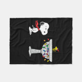 Peanuts Decorated Bird Bath  Fleece Deken (Voorkant (Horizontaal))