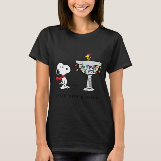 Peanuts Decorated Bird Bath T-shirt (Voorkant)