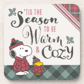 Peanuts | Dit is het seizoen om gezellig te zijn Bier Onderzetter (Voorkant)