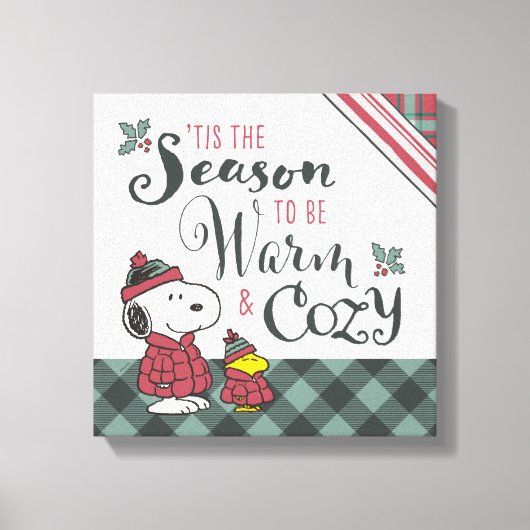 Peanuts | Dit is het seizoen om gezellig te zijn Canvas Afdruk (Voorkant)