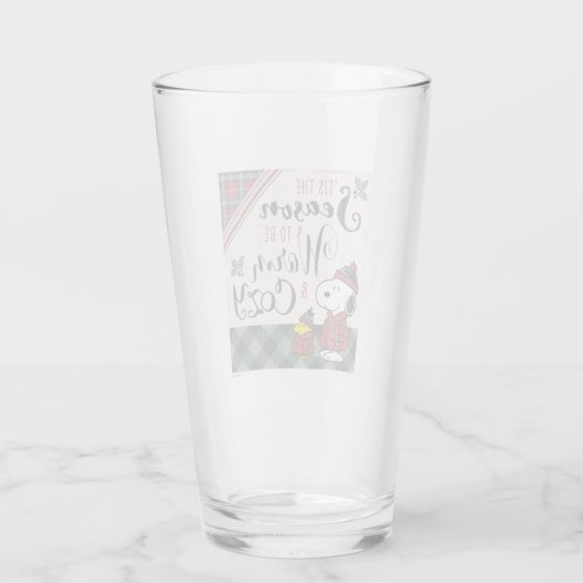Peanuts | Dit is het seizoen om gezellig te zijn Glas (Achterkant)