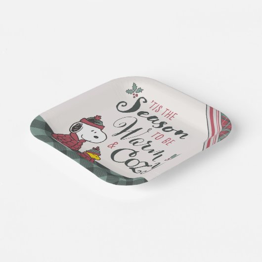 Peanuts | Dit is het seizoen om gezellig te zijn Papieren Bordje (Gebogen)