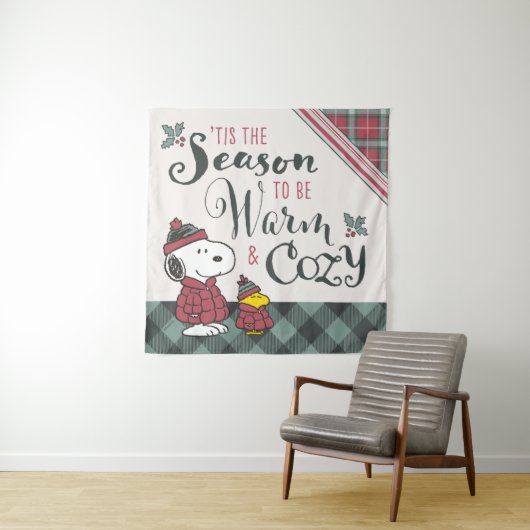 Peanuts | Dit is het seizoen om gezellig te zijn Wandkleed (In situ)