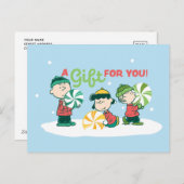 Peanuts | Een cadeau voor jou Feestdagenkaart (Voorkant / Achterkant)