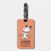 Peanuts | Een gelukkige Snoopy-dans Bagagelabel (Achterkant verticaal)