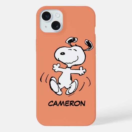 Peanuts | Een gelukkige Snoopy-dans iPhone Hoesje (Achterkant)
