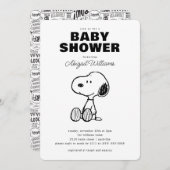 Peanuts | eenvoudig Snoopy Baby shower Kaart (Voorkant / Achterkant)