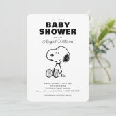 Peanuts | eenvoudig Snoopy Baby shower Kaart (Staand voorkant)