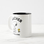 Peanuts Est. 1950 | Snoopy & Woodstock Docent Tweekleurige Koffiemok (Voorkant links)