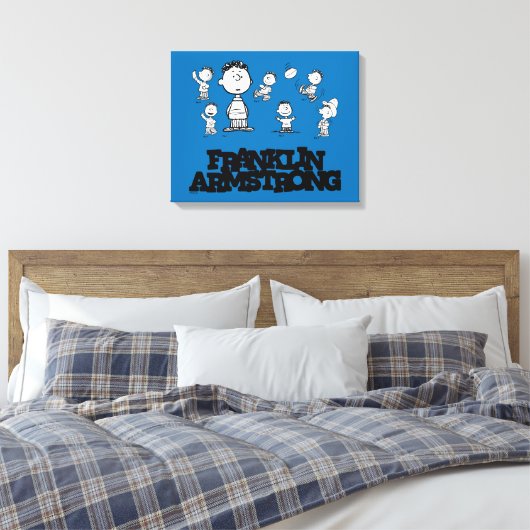 Peanuts | Franklin Armstrong Canvas Afdruk (Insitu (Slaapkamer))