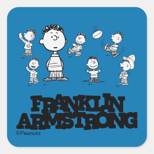 Peanuts | Franklin Armstrong Vierkante Sticker (Voorkant)