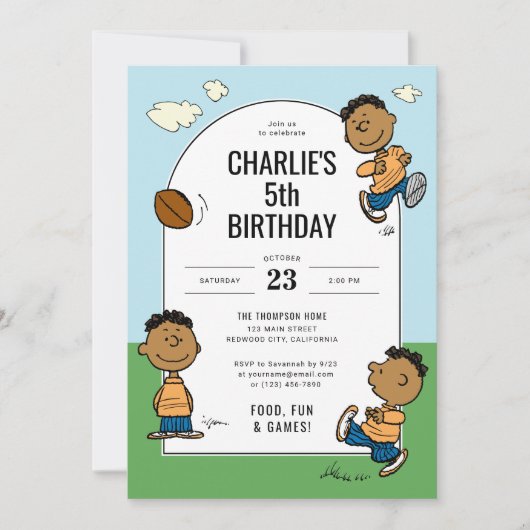 Peanuts | Franklin Boys Birthday Kaart (Voorkant)