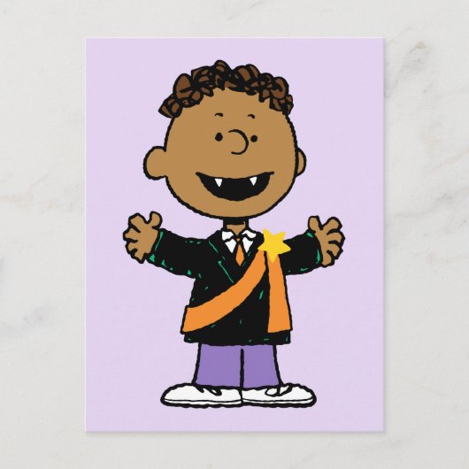Peanuts | Franklin Halloween Vampier Briefkaart (Voorkant)