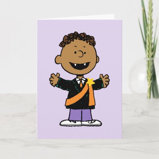 Peanuts | Franklin Halloween Vampier Kaart (Voorkant)