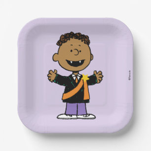 Peanuts Franklin Halloween Vampier Papieren Bordje