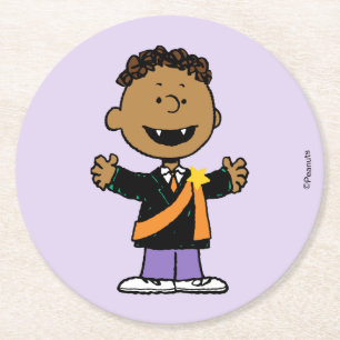 Peanuts Franklin Halloween Vampier Ronde Kartonnen Onderzetter