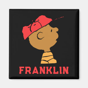 Peanuts Franklin honkbalpet T-shirt Magneet