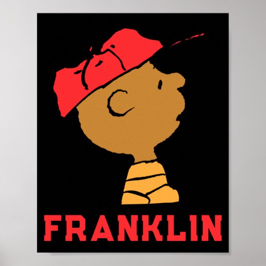 Peanuts Franklin honkbalpet T-shirt Poster (Voorkant)