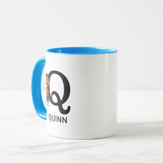 Peanuts | Franklin Naam & Monogram Q Mok (Voorkant links)