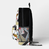 Peanuts Gang Card Deck Pattern Bedrukte Rugzak (Rechts)