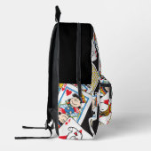 Peanuts Gang Card Deck Pattern Bedrukte Rugzak (Links)