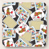 Peanuts Gang Card Deck Pattern Bier Onderzetter (Voorkant)