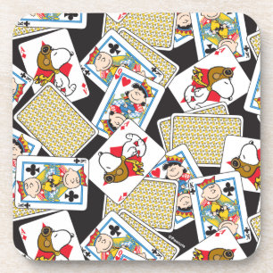 Peanuts Gang Card Deck Pattern Bier Onderzetter