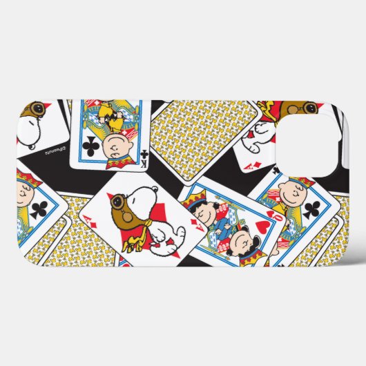 Peanuts Gang Card Deck Pattern Case-Mate iPhone Case (Achterkant (horizontaal))