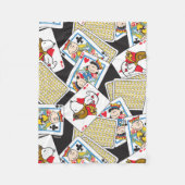 Peanuts Gang Card Deck Pattern Fleece Deken (Voorkant)