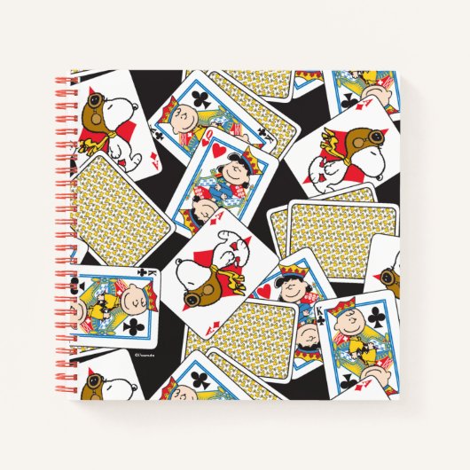 Peanuts Gang Card Deck Pattern Notitieboek (Voorkant)