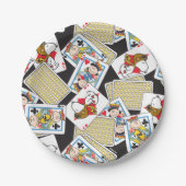 Peanuts Gang Card Deck Pattern Papieren Bordje (Voorkant)