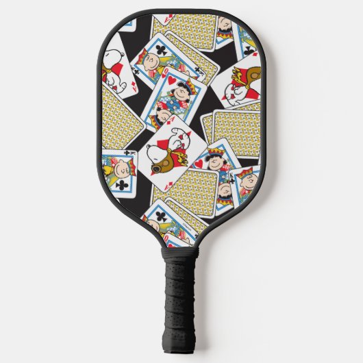Peanuts Gang Card Deck Pattern Pickleball Paddle (Achterkant)