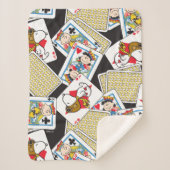 Peanuts Gang Card Deck Pattern Sherpa Deken (Voorkant)