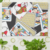 Peanuts Gang Card Deck Pattern Theedoek (Gevouwen)