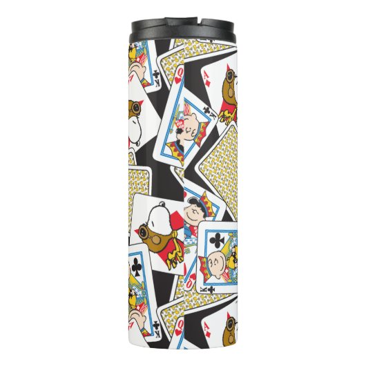 Peanuts Gang Card Deck Pattern Thermosbeker (Achterkant)