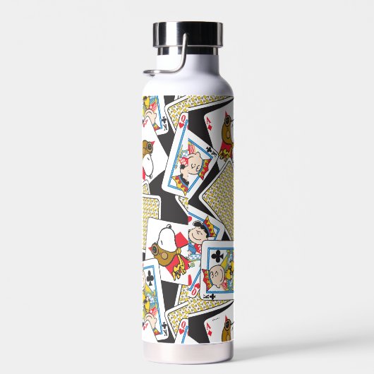Peanuts Gang Card Deck Pattern Waterfles (Rechts)
