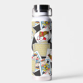 Peanuts Gang Card Deck Pattern Waterfles (Achterkant)