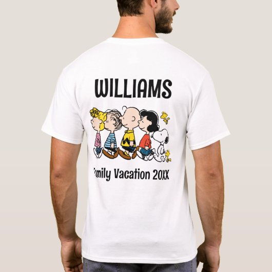 Peanuts Gang Family Vacation T-shirt (Achterkant)
