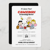 Peanuts Gang | Football Birthday Uitnodiging (Voorkant / Achterkant)