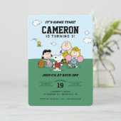 Peanuts Gang | Football Verjaardag Kaart (Staand voorkant)