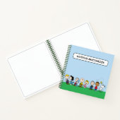 Peanuts Gang Groep Lineup Tekening Notitieboek (Binnen)