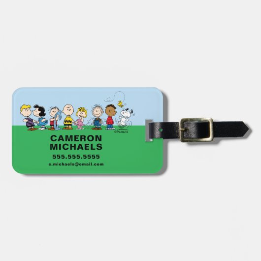 Peanuts Gang Group Lineup Bagagelabel (Voorkant horizontaal)